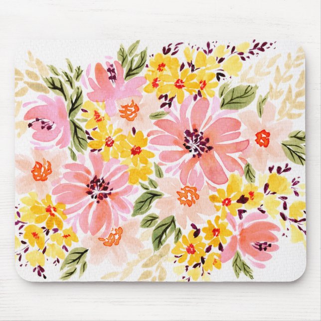 Blommigtar - Vår Bouquet Mouse Pad Musmatta (Framsidan)