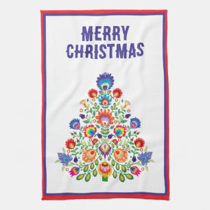 Blommigtar: Yuletide Tapestry of Folklore Kökshandduk