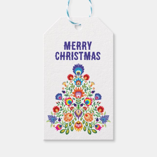 Blommigtar: Yuletide Tapestry of Folklore Presentetikett (Framsidan)