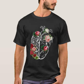 Blommigtarna Anat för kvinnligt anatomiskt hjärta_ T Shirt