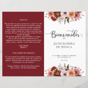 Blommigtarna programmet Burgundy Quinceanera
