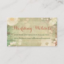 Blommigtarna shabby chic | Bröllop webbplats Tilläggskort