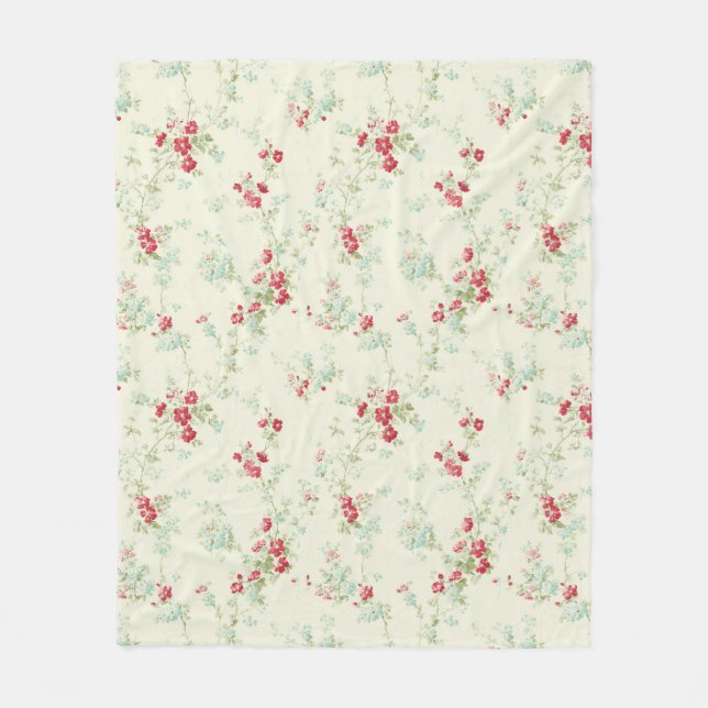 blommigtarna shabby chic fleecefilt (Framsidan)