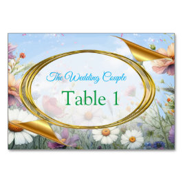 Blommigtarna vår och sommarblooming bordsnummer