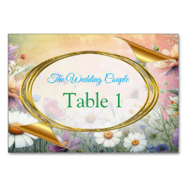 Blommigtarna vår och sommarblooming bordsnummer