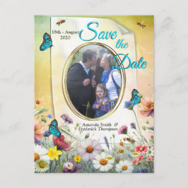 Blommigtarna vår och sommarblooming meddelande vykort