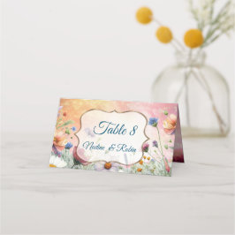 Blommigtarna vår och sommarblooming placeringskort