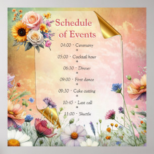 Blommigtarna vår och sommarblooming poster