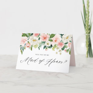 Blommigtarna Watercolor Rosa Peach är min Maid of Kort
