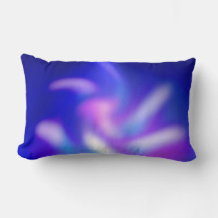 Blommigten abstrakt Blue Lila Blur Lumbarkudde