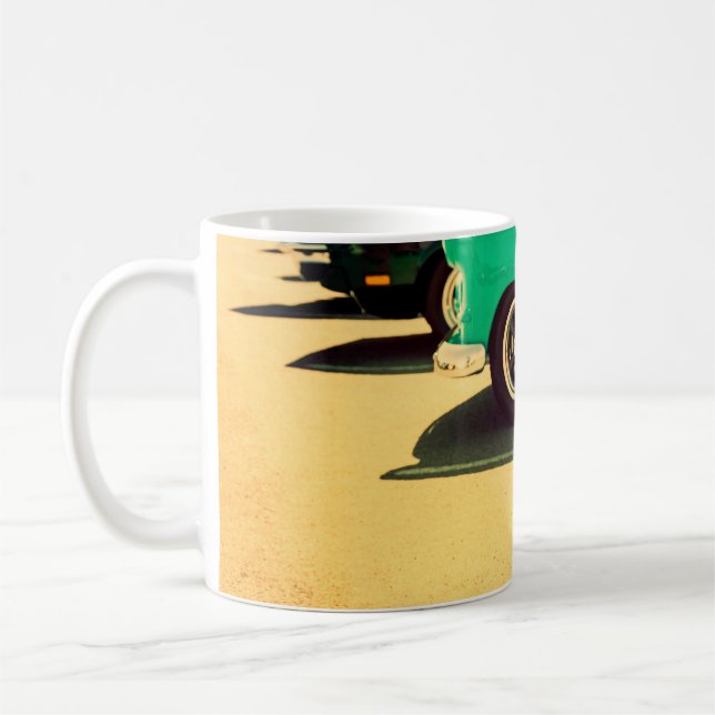 Blommigten abstrakt Brushstroke sömlös Patternabst Kaffemugg (Vänster)