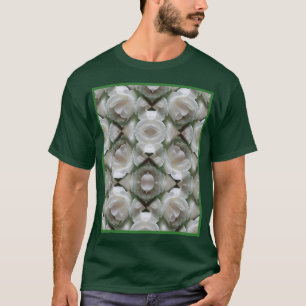 Blommigten Abstrakt i Vit ros Raindrops T Shirt