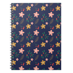 Blommigten Aesthetic Flowe, Girly Flower Art New D Anteckningsbok