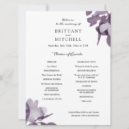Blommigten Amethyst Romantic Watercolor Inbjudningar