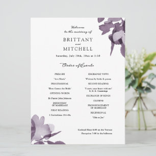 Blommigten Amethyst Romantic Watercolor Inbjudningar