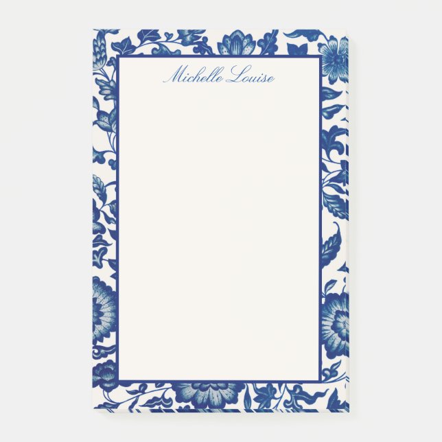 Blommigten Anpassat namn - platt post-it-antecknin Post-it Block (Framsida)