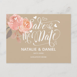 Blommigten anpassningsbar Spara datum Meddelande Vykort