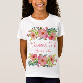 blommigten anpassningsbar vattenfärg t-shirt