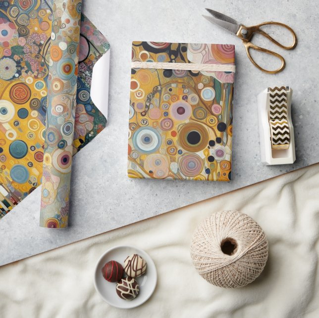 Blommigten Antique Art nouveau Stil Fine Art  Presentpapper (Hantverk)