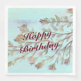 Blommigten är mönstrad pappersservett