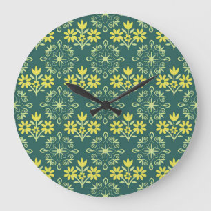 Blommigten är ornament, sömlös elegant mönster. stor klocka