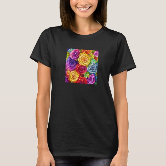 Blommigten Arrangem av den vackra Flower Bouquet C T Shirt (Framsida)