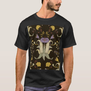 Blommigten art nouveau: Vintagen Mönster T Shirt