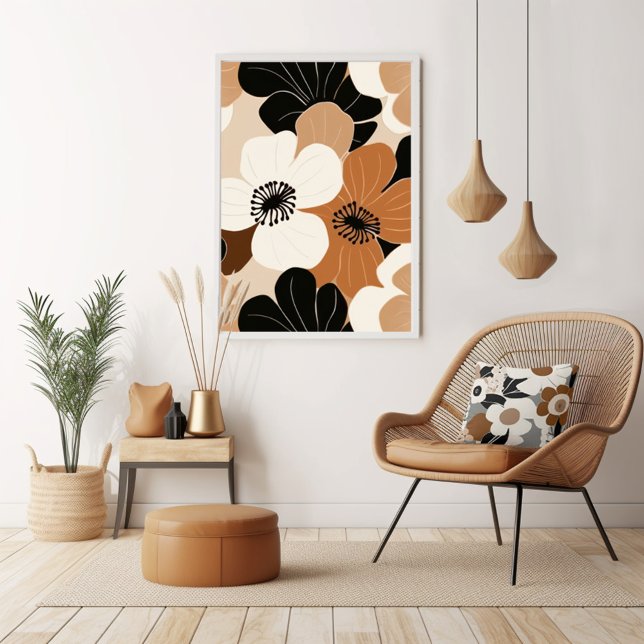 Blommigten Återställning av vintage Poster (Unleash your inner art enthusiast with Wild on Flowers gallery quality Giclee print artwork poster. )