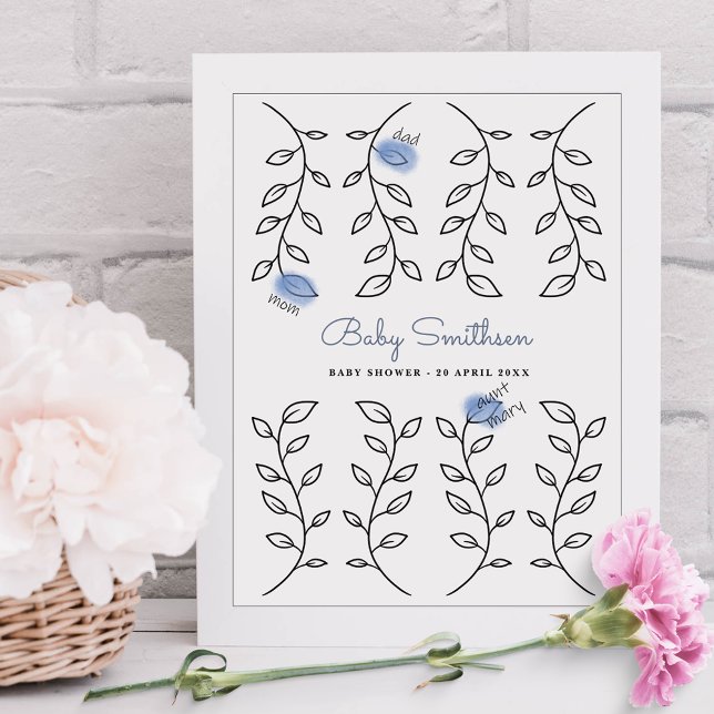 Blommigten Baby Shower Alternative Guest Bok Poster (Skapare uppladdad)