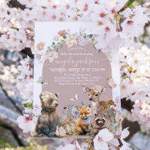 Blommigten Baby Shower (Babykläder) för trädsdjur