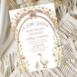 Blommigten Baby Shower för en liten målande Neutra Inbjudningar
