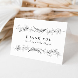 Blommigten Baby Shower för modern Elegant Wildblom Tack Kort