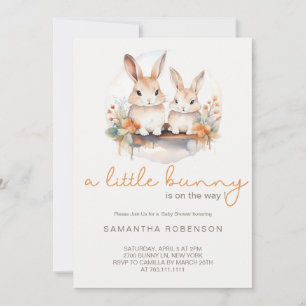 Blommigten Baby Shower för Neutralt Baby Morsa Inbjudningar