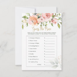 Blommigten Baby Shower Gissa Prist spel