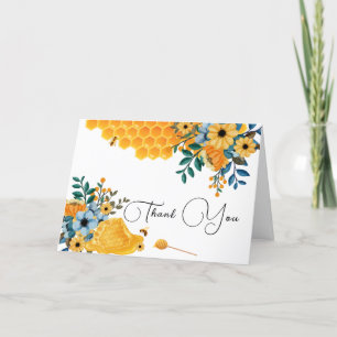 Blommigten Baby Shower Modern Sweet Honungsbi Tack Kort