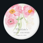 Blommigten Babykläder i Vår Blommar  Magnet<br><div class="desc">En fantastisk blommigt-babyduschdesign med vackra vår blommor med vattenfärg,  inklusive blommar med körsbär av rosa. Besök vår butik för att se hela vår samling av blommar i vår.</div>