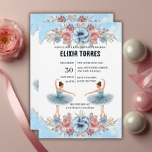 Blommigten Ballerina Baby Shower för utspädningsbl