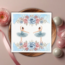 Blommigten Ballerina Baby Shower för utspädningsbl Pappersservett