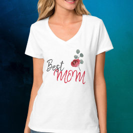 Blommigten Bästa Mamma Mor's Day Watercolor T Shirt
