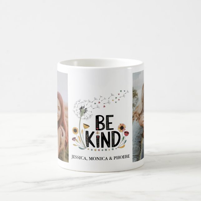 blommigten "Be Kind" Photo Mugg (Center)