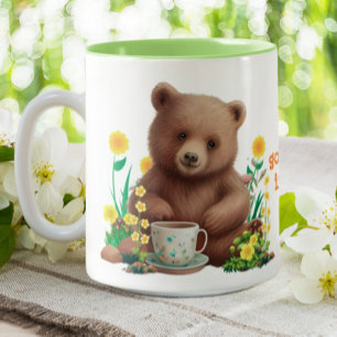 Blommigten Bear-y Good Vibes Två-Tonad Mugg