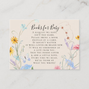 Blommigten Bee Bokar Baby Shower för Wildblommor W Tilläggskort