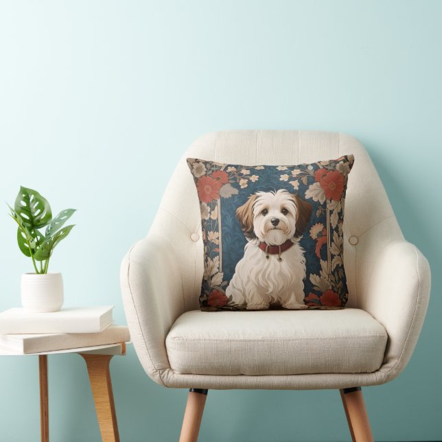 Blommigten BeSnyval Havanese Hund William Morris Kudde (Stol)