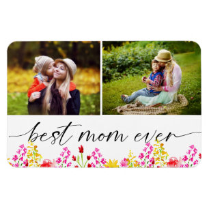 Blommigten Best Mamma ant Mors dag Photo Collage Magnet
