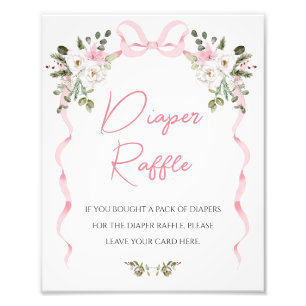 Blommigten Beställare av Croquette Rosa Bow Babyk Fototryck