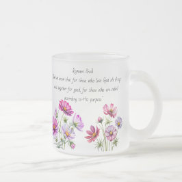 Blommigten Bible Verse Mugg, frostigt Frostad Glasmugg