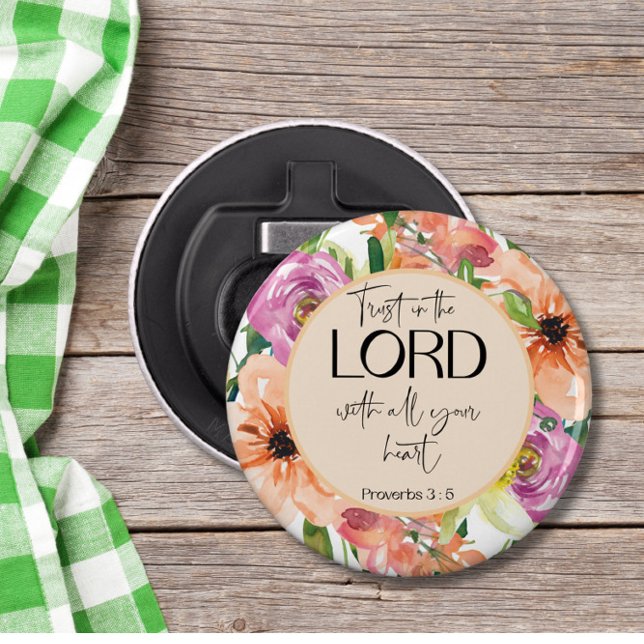 Blommigten Bible Verse Proverbs Flasköppnare (Skapare uppladdad)