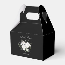 Blommigten Black and White Elegant Bouquet Modern Presentaskar