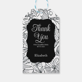 Blommigten Black and White Ram, Tack Presentetikett