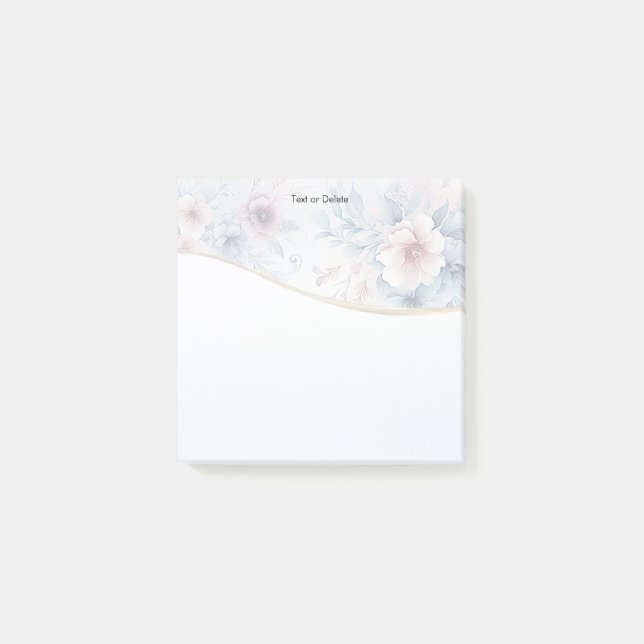 Blommigten Blåfärgad Rosa efter anteckning Post-it Block (Framsida)